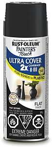 Rust-Oleum 253701 Spray Paint, Flat, Black, 340 g, Can