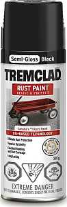 Rust-Oleum 270S26B522 Rust Preventative Spray Paint, Semi-Gloss, Black, 340 g, Can