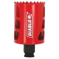 Diablo DHS2000 Hole Saw, 2 in Dia, 2-3/8 in D Cutting, 3/8 in Arbor, Bi-Metal Cutting Edge