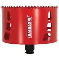 Diablo DHS4250 Hole Saw, 4-1/4 in Dia, 2-3/8 in D Cutting, 3/8 in Arbor, Bi-Metal Cutting Edge