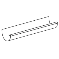 HALF ROUND TROUGH 10'WHITE P01