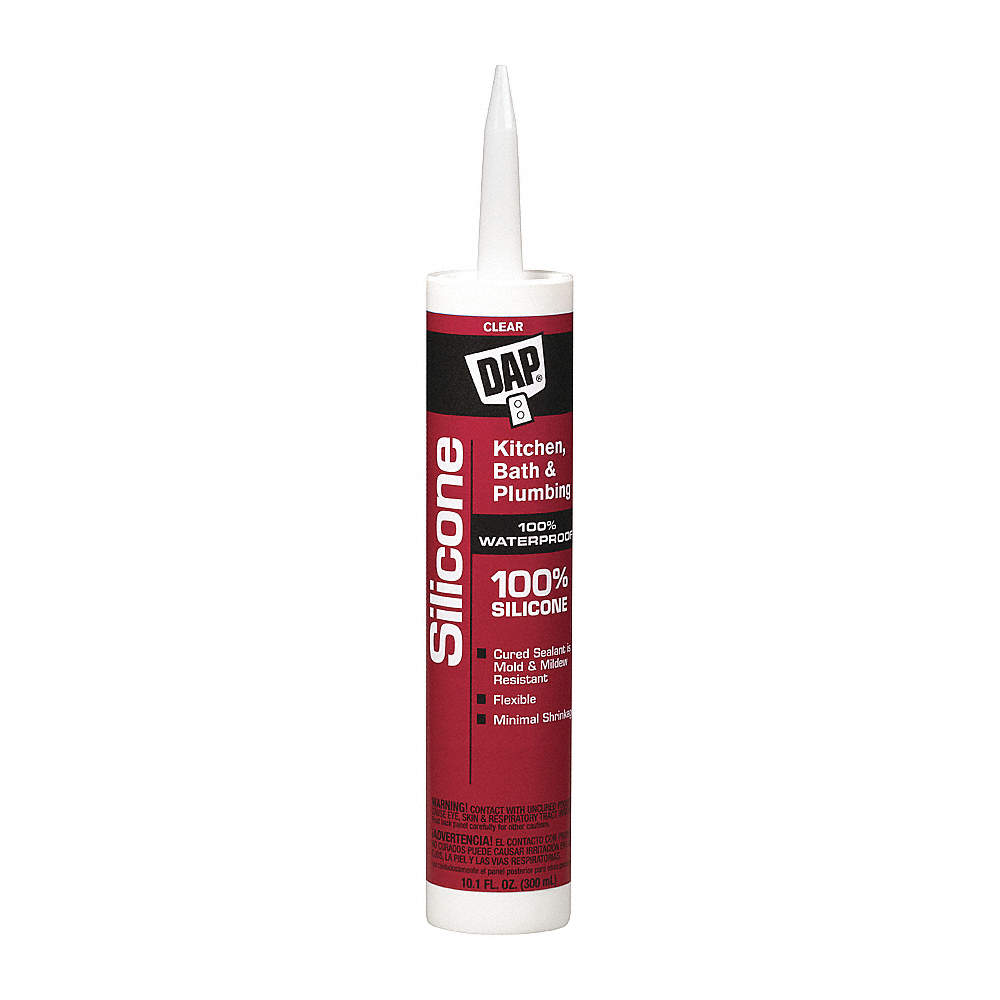 DAP 73444 Kitchen and Bath Sealant, Clear, 24 hr Curing, -35 to 140 deg F, 300 mL Cartridge