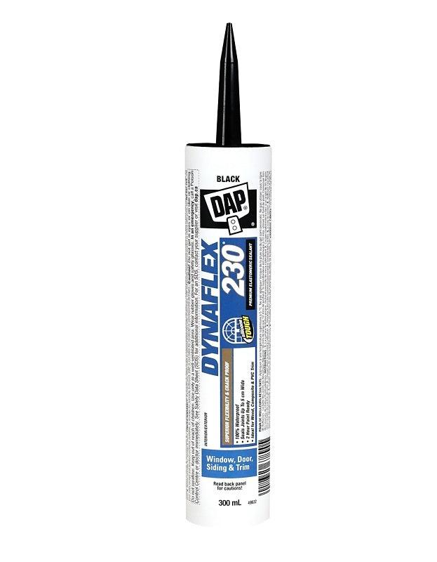 DAP DYNAFLEX 230 74102 Sealant, Black, 40 to 100 deg F, 300 mL Cartridge