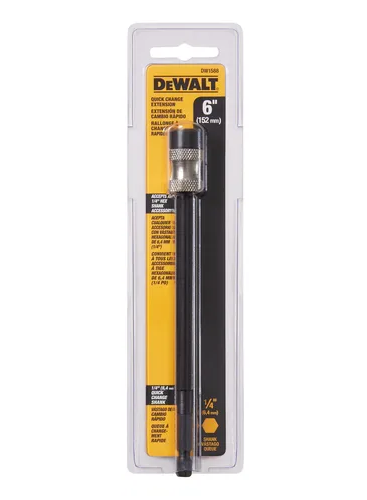 DeWALT DW1588 Spade Bit, 6 in OAL, Extension, 1/4 in Dia Shank, Hex Shank