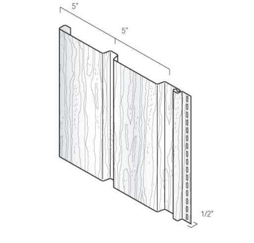 D5-VERTICAL VINYL SIDING WHT