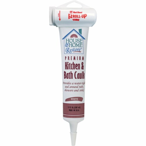 Red Devil 0838 Caulk, White, -20 to 180 deg F, 5 oz Squeeze Tube