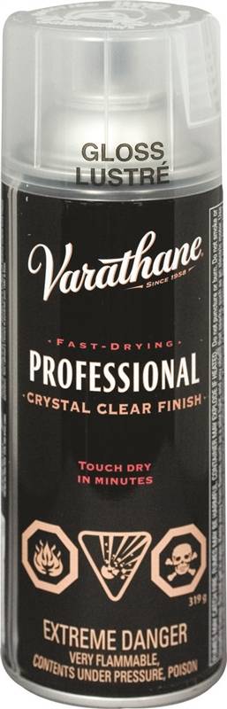 Varathane Y90081 Finish, Gloss, Clear, Liquid, 340 g, Aerosol Can