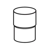 ROUND DOWNPIPE JOINER WHT P200