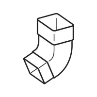 SQUARE 75 DGREE ELBOW WHT K120