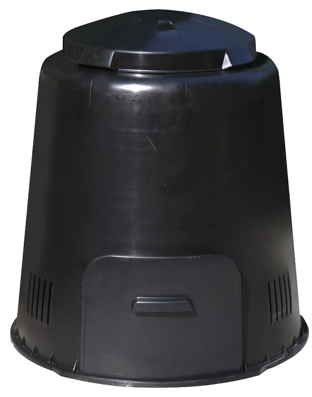 USD Global 625001 Domestic Compost Bin, 31 in OAW, 33 in OAH, 74 gal Capacity, HDPE, Black
