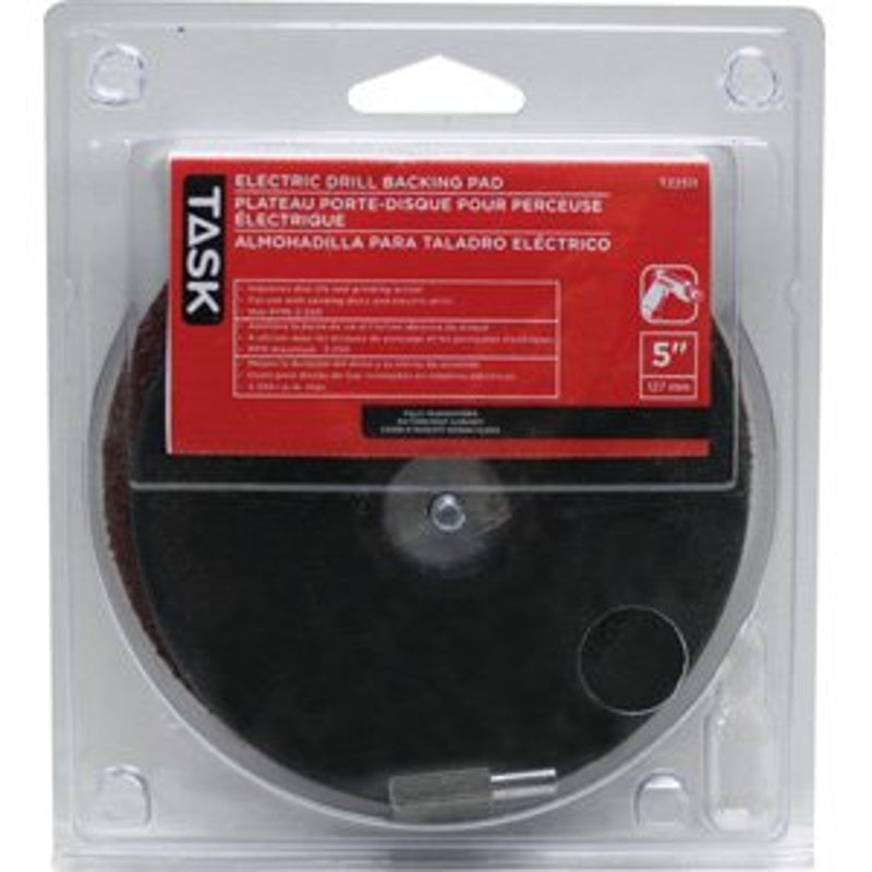Task T22511 Backing Pad, 5 in Dia, 1/4 in Arbor/Shank, Rubber