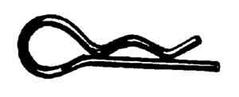 Dynaline 66306 Hair Pin Clip, 2-5/8 in L, Steel, Zinc