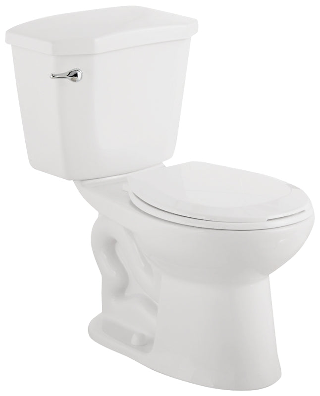 Craft + Main TT-8297-WL3 Two-Piece Toilet, Elongated Bowl, 1.6 gpf Flush, 12 in Rough-In, 17 in H Rim, White