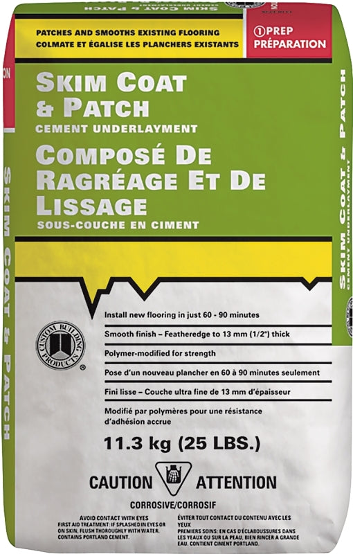 CUSTOM CLQCSP25 Cement Underlayment, 1/2 in Thick, Gray