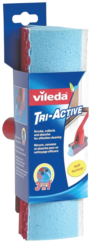 Vileda Tri-Active 117537 Mop Refill, Blue