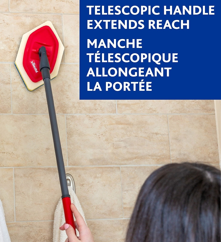 Vileda Bath Magic 120394 Bathroom Mop, Red Mop Head