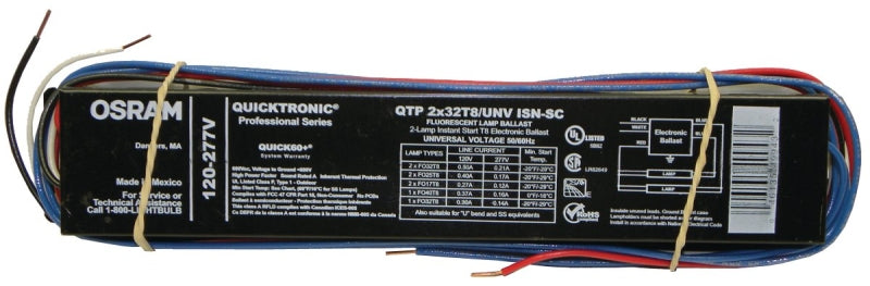 Nuvo Lighting S5208 Fluorescent Ballast, 120/277 V, 2-Lamp