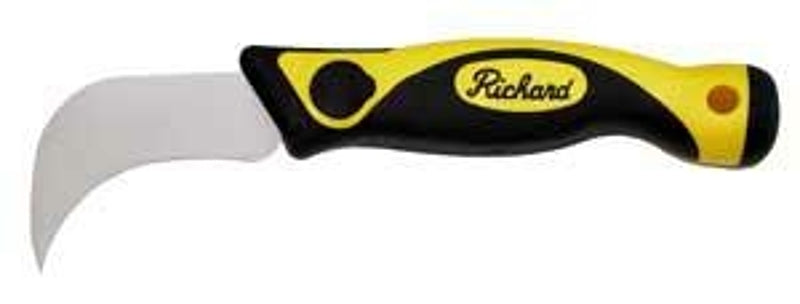 Richard 05015 Linoleum Knife, Chrome Vanadium Steel Blade, Ergonomic Handle, Rubber Handle