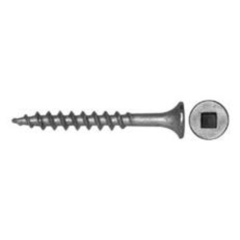 Reliable FKCYZ Series FKCYZ83C5 Screw, #8-10 Thread, 3 in L, Coarse, Partial Thread, Bugle, Flat Head, Square Drive