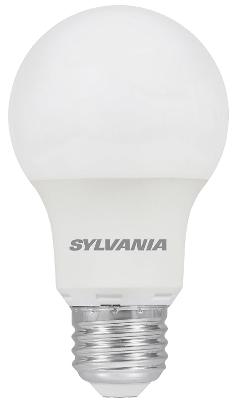 Sylvania 40221 LED Light Bulb, General Purpose, A19 Lamp, E26 Lamp Base, Natural White Light, 3000 K Color Temp