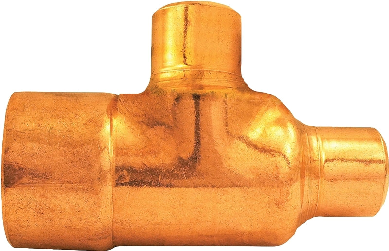 aqua-dynamic 9006-433 Reducing Tee, 3/4 x 1/2 in, Compression, Copper