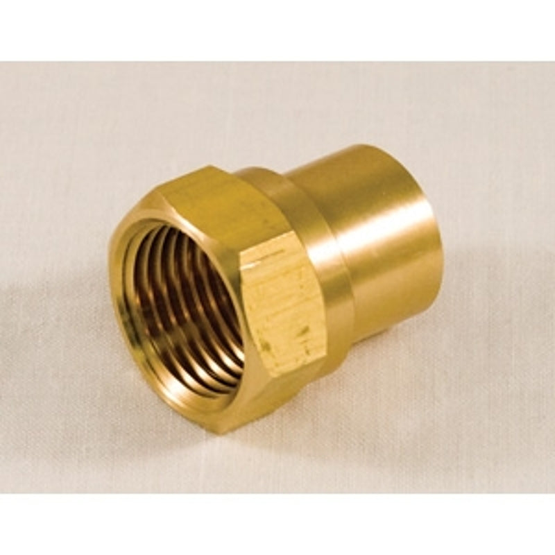 aqua-dynamic 9972-134 Pipe Adapter, 1/2 x 3/4 in, Solder x FPT, Brass