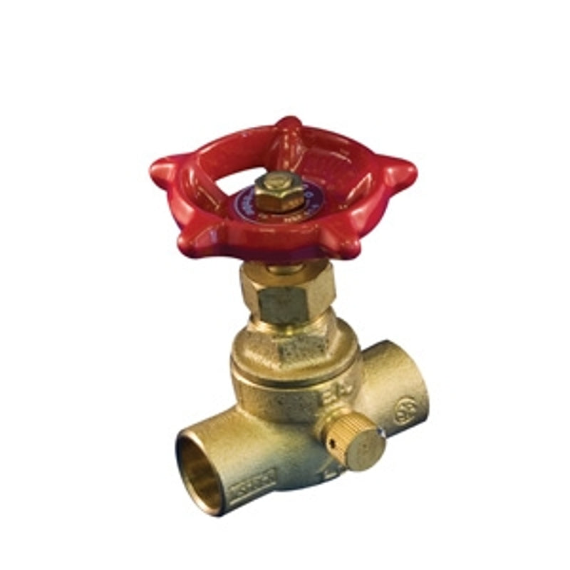 aqua-dynamic 1195-603 Stop Valve, 1/2 in Connection, Solder, 125 psi Pressure, Brass Body