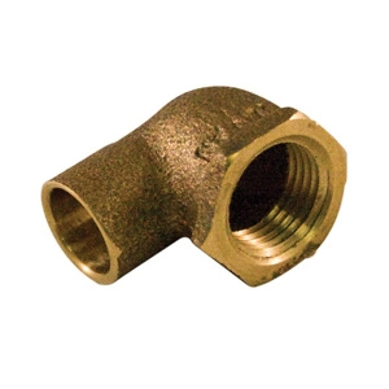aqua-dynamic 9903-503 Pipe Elbow, 1/2 in, Sweat x Female, 90 deg Angle, Brass