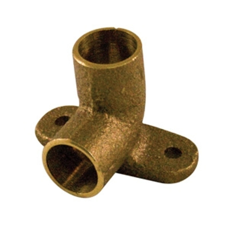 aqua-dynamic 9903-903 Drop Ear Pipe Elbow, 1/2 in, Sweat, 90 deg Angle, Brass