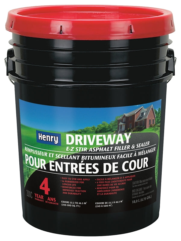 Henry HE200C074 Filler and Sealer, Liquid, Black, 5 gal Pail