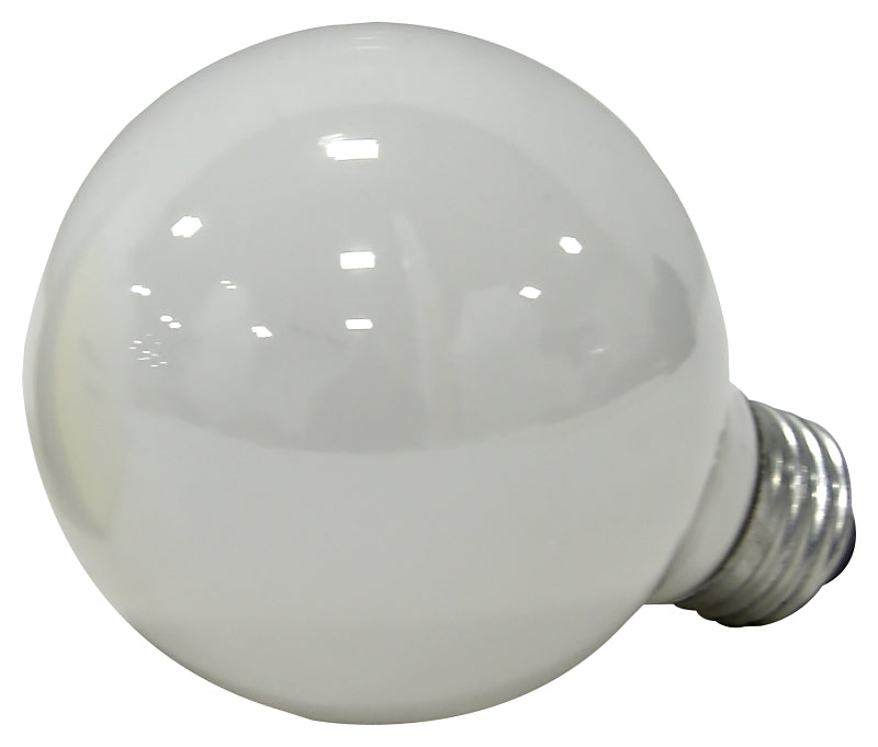 Sylvania 15878 Incandescent Bulb, 25 W, G25 Lamp, Medium Lamp Base, 150 Lumens, 2850 K Color Temp, Soft White Light