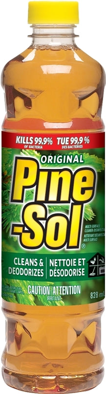 Pine-Sol 40294PAK7 Disinfectant Cleaner, 828 mL, Liquid, Pine, Clear Amber