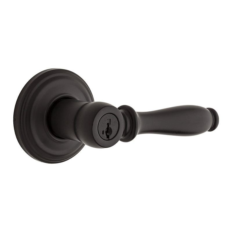 Weiser Collections Series 9GLA5350-089 Entry Door Lock, Lever Handle, Matte Black, KW Keyway, Residential, 2 Grade