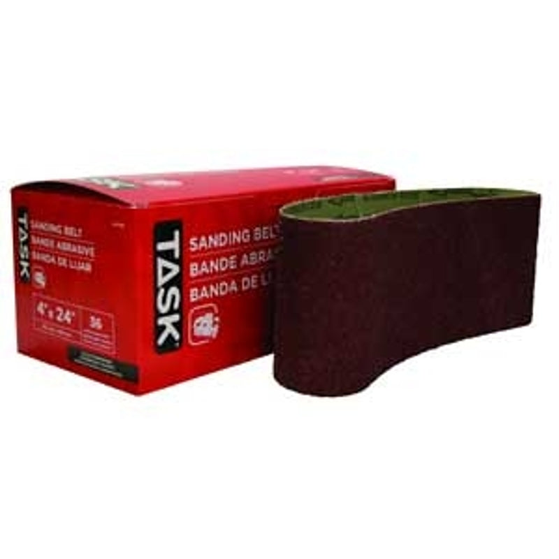 Task 42450 Sanding Belt, 4 in W, 24 in L, 50 Grit, Aluminum Oxide Abrasive