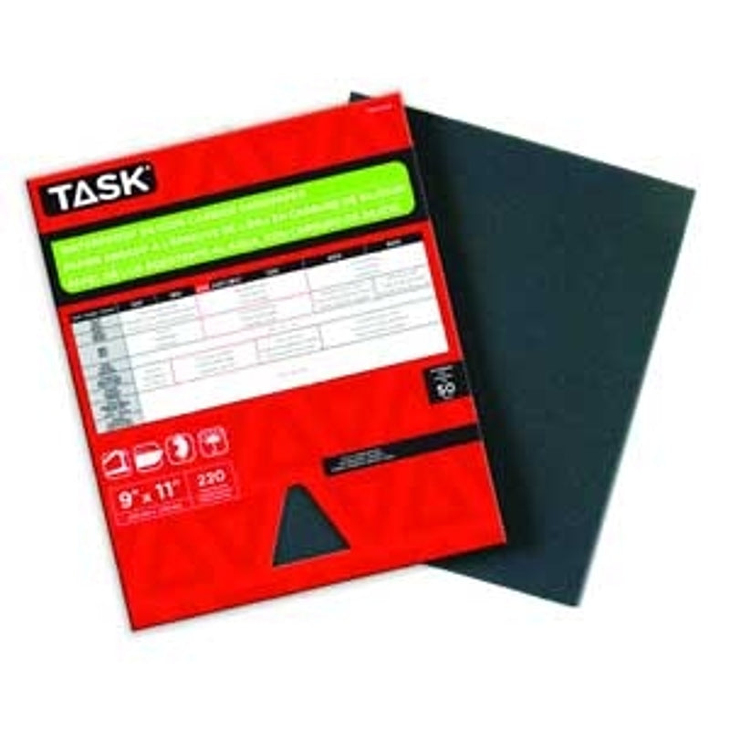 Task WDO4320 Sandpaper, 11 in L, 9 in W, Extra Fine, 320 Grit, Silicon Carbide Abrasive