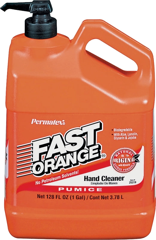 Permatex 25219 Hand Cleaner, Lotion, White, Citrus, 1 gal Bottle