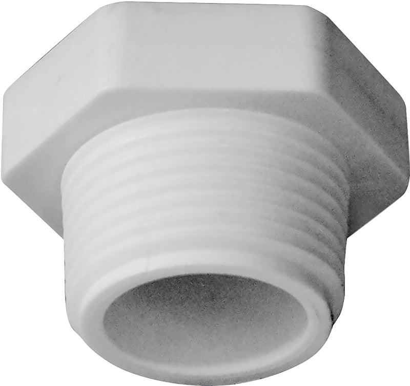 Xirtec 140 435623 Pipe Plug, 3/4 in, MPT, PVC, White, SCH 40 Schedule
