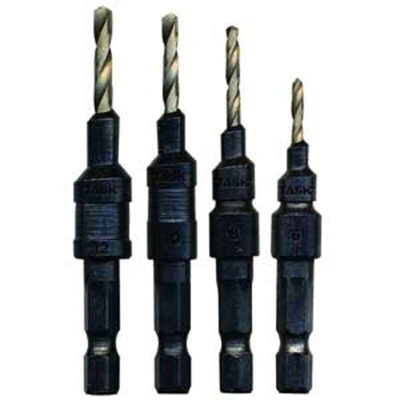Task T69008 Screw Drill Bit, #8 Dia, 1/4 in Dia Shank, Hex Shank