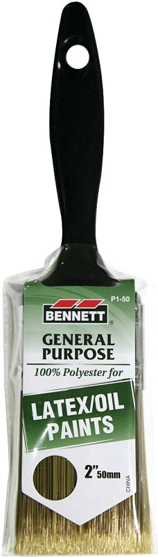 BENNETT P1-50 Paint Brush, 2 in W, Polyester Bristle