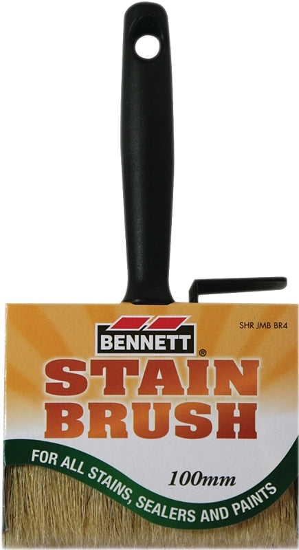 BENNETT SHR JMB BR 4 Paint Brush, 4 in W, Polyester Bristle