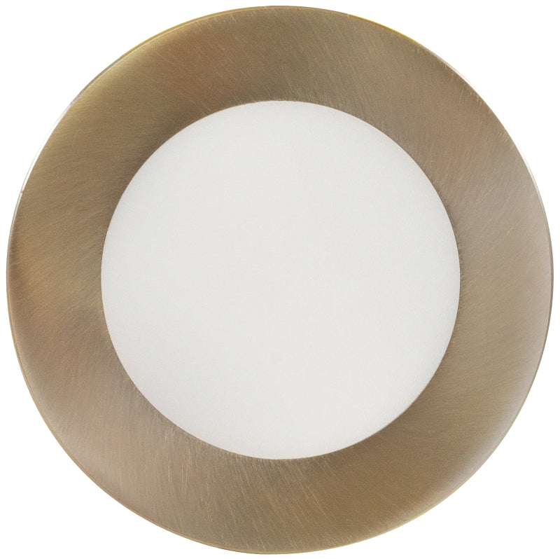 Liteline SlimLED Series SLM4-30-BN Recessed Downlight, 100/135 VAC, LED Lamp, Aluminum, Brushed Nickel