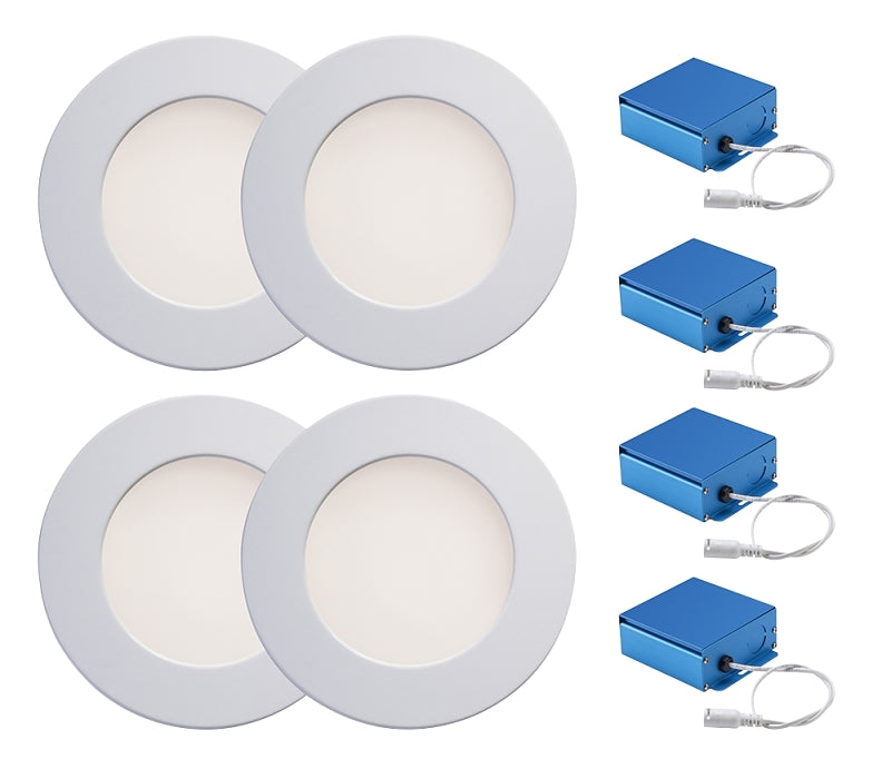 Liteline TL4W-40-WH-4 Recessed Light Kit, White, 4-Piece