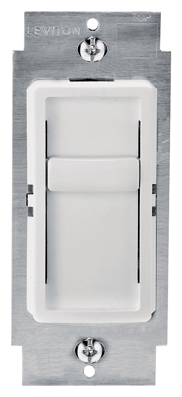 Leviton 06672-742 Slide Dimmer, 120 VAC, 150, 600 W, Dimmable CFL, LED, Incandescent Lamp, 3-Way, White