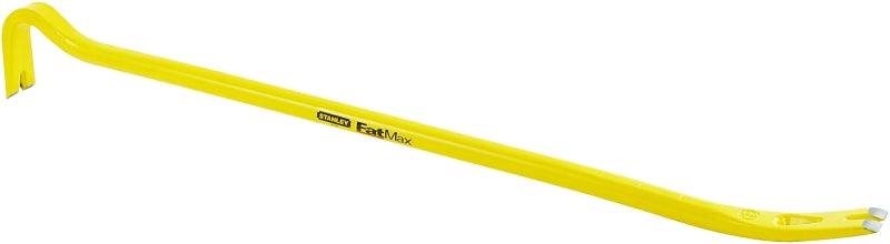 Stanley 55-104 Wrecking Bar, 36 in L, Beveled/Slotted Tip, 2 in Claw Blade Width 1, 1-3/4 in Claw Blade Width 2 Tip, HCS