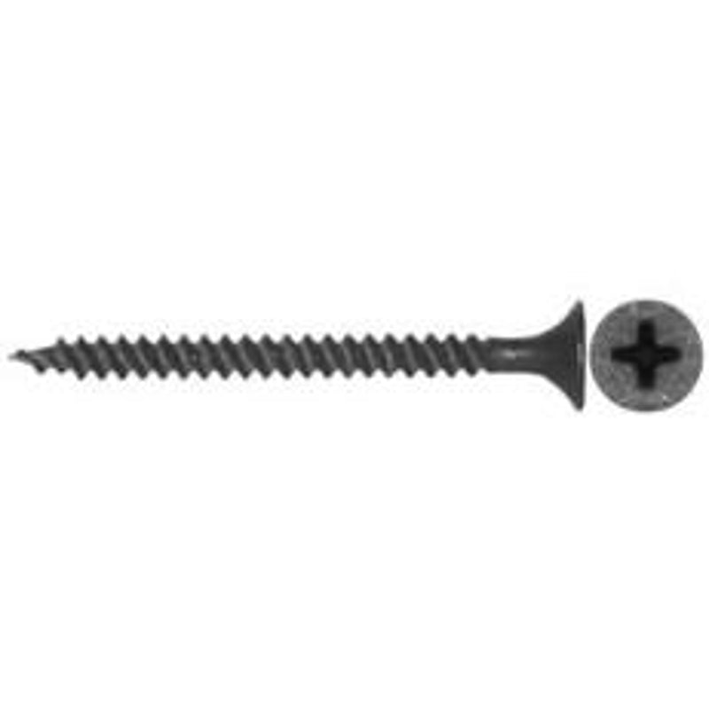 Reliable RzR Series DS6158 Screw, #6-15 Thread, 1-5/8 in L, Fine, Full Thread, Bugle, Flat Head, Phillips Drive, Steel