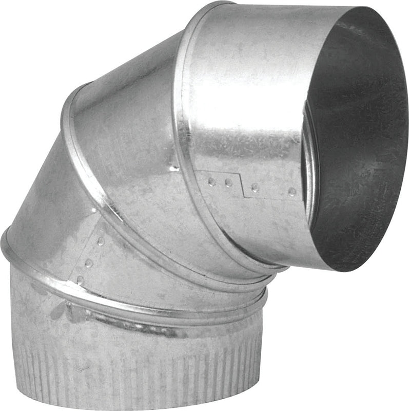 Imperial GV0286-C Adjustable Elbow, 4 in Connection, 30 Gauge, Galvanized Steel