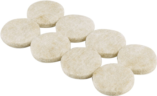 Shepherd Hardware FeltGard 9913 Dinette Felt Set, Round, 1 to 1-1/2 in, Felt, Beige