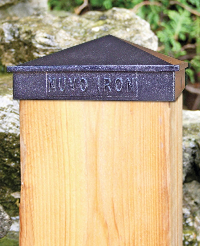 Nuvo Iron PCP03 5.5INX5.5IN Post Cap, 5-1/2 in L, 5-1/2 in W, Aluminum, Black