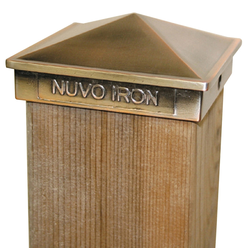 Nuvo Iron PCP03CP Post Cap, 5-1/2 in L, 5-1/2 in W, Aluminum, Copper
