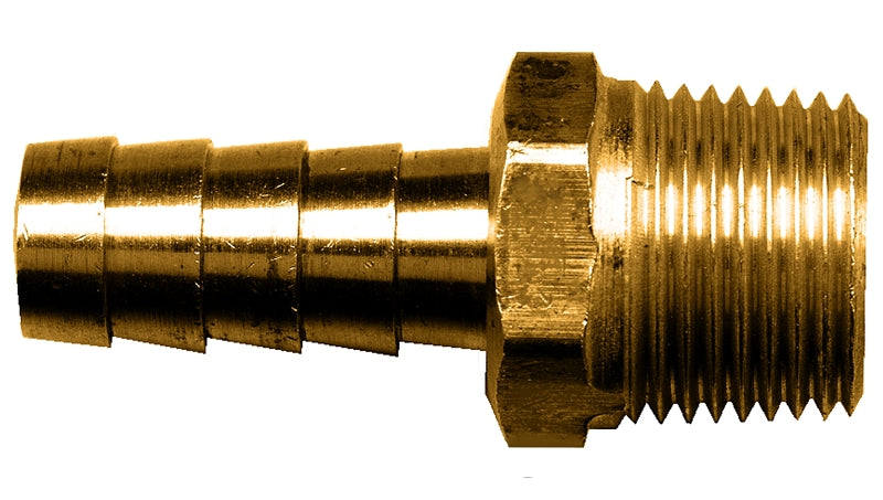 Fairview 125-2BP Pipe Coupler, 1/8 in, Hose Barb, 1/4 in, MPT, 1000 psi Pressure, Brass